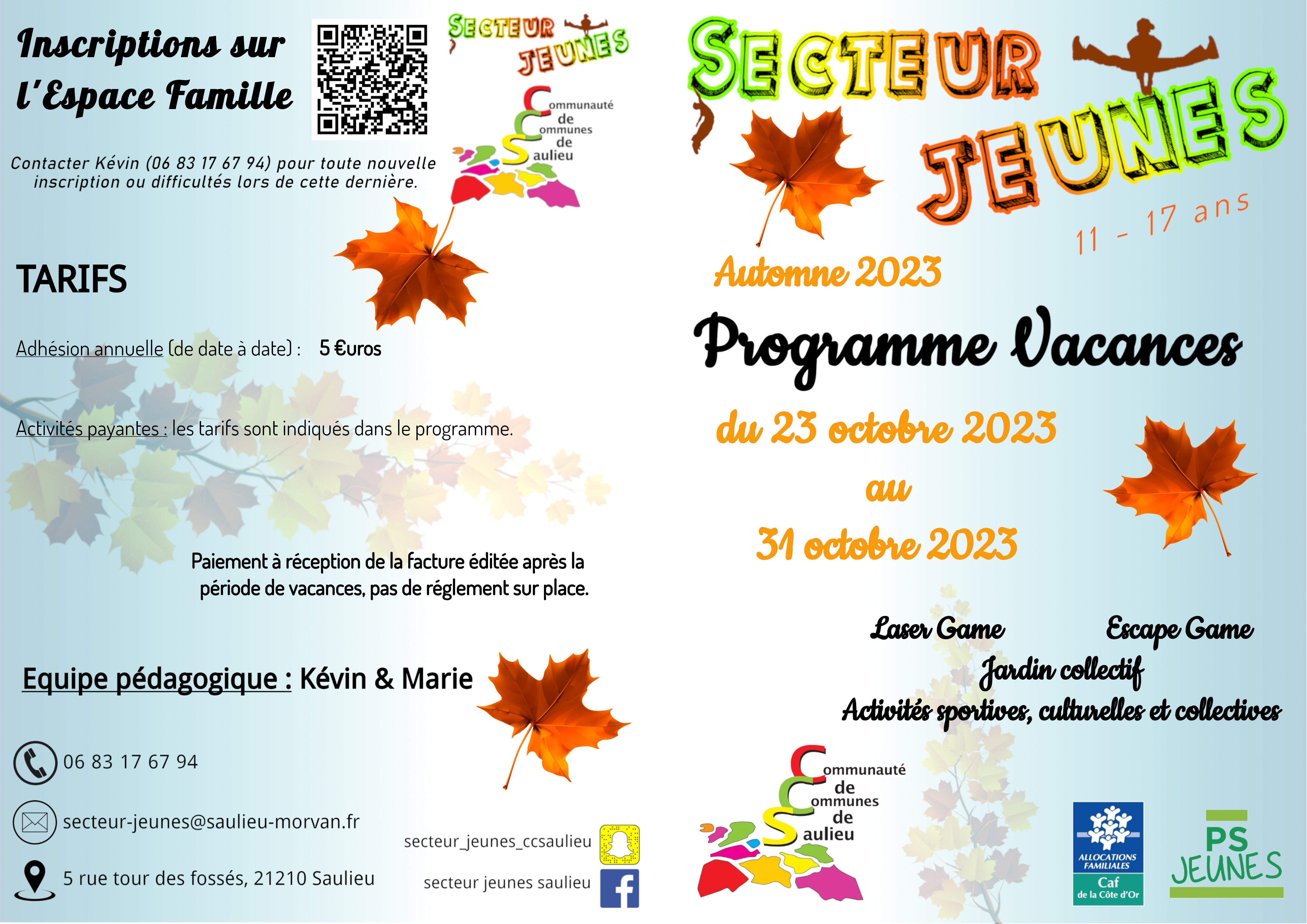 Programme Automne P1 A3